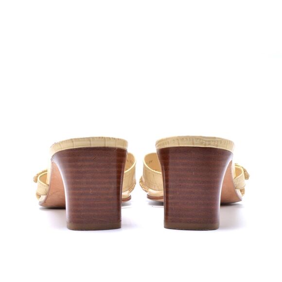 BRIGHTON Tatum Women 9M Leather Square Toe Slide Shoe Buckle Rhinestone Detail - Picture 8 of 11